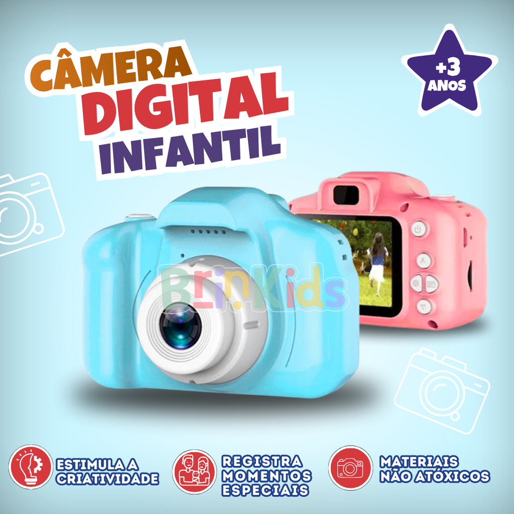 Câmera Digital Infantil com Vídeo e Fotos – Brinquedo Educativo