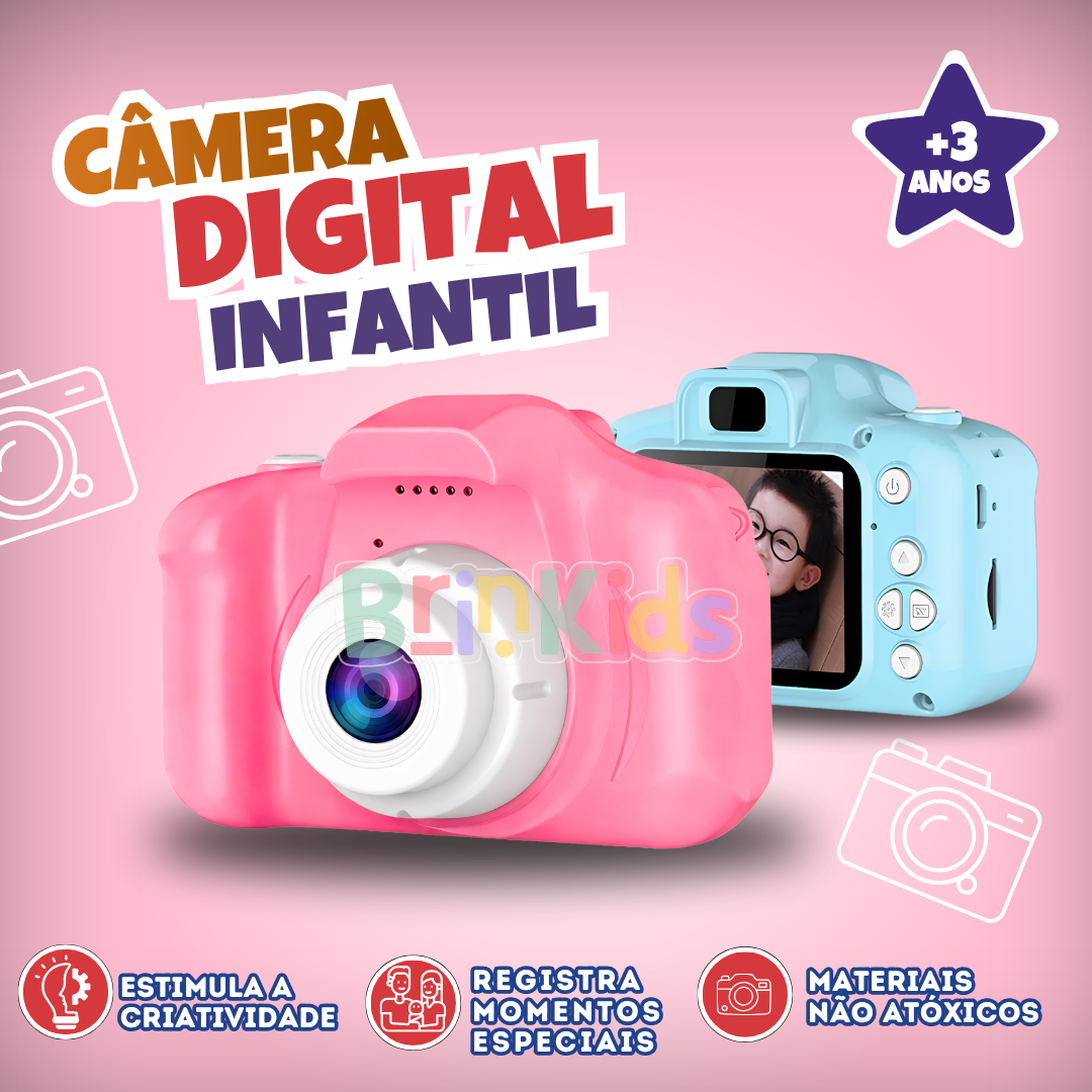 Câmera Digital Infantil com Vídeo e Fotos – Brinquedo Educativo