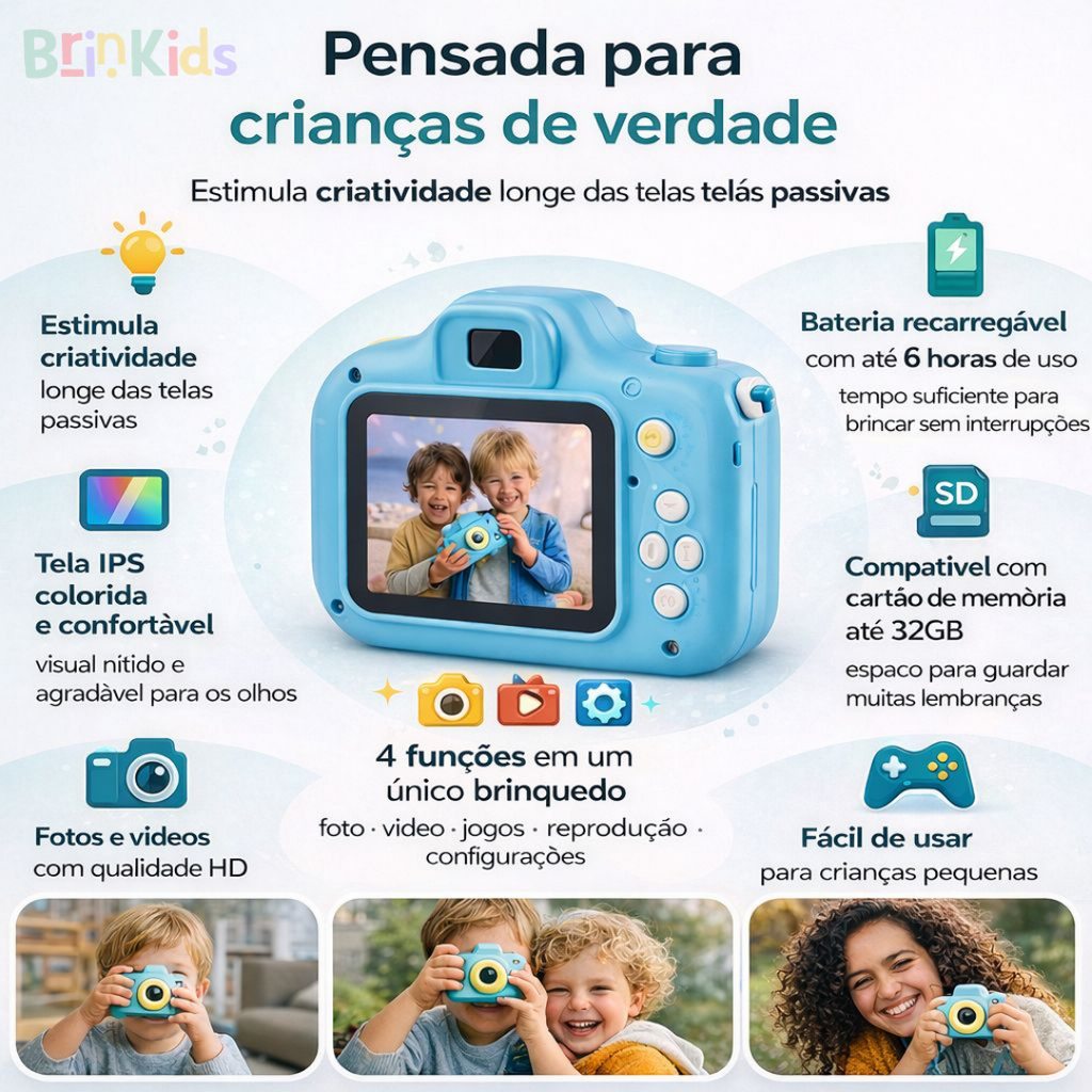 Câmera Infantil Criativa  - Menos Tela, Mais imaginação