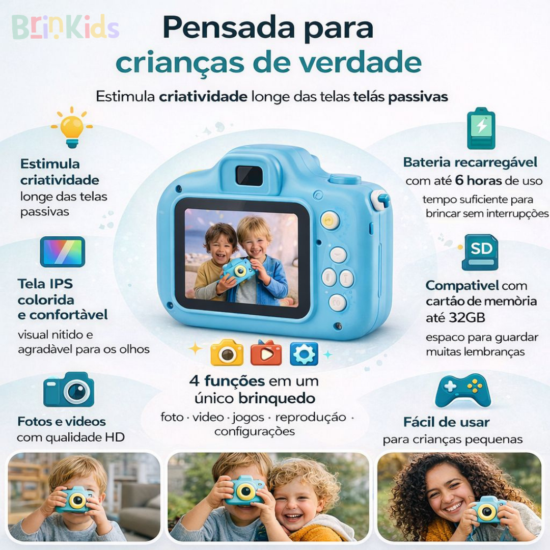 Câmera Infantil Criativa  - Menos Tela, Mais imaginação