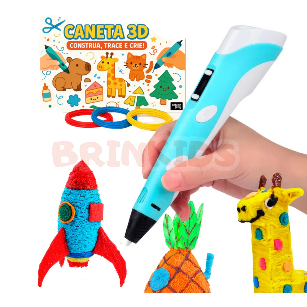 Caneta 3D Infantil Criativa – Desenhe e Construa no Ar