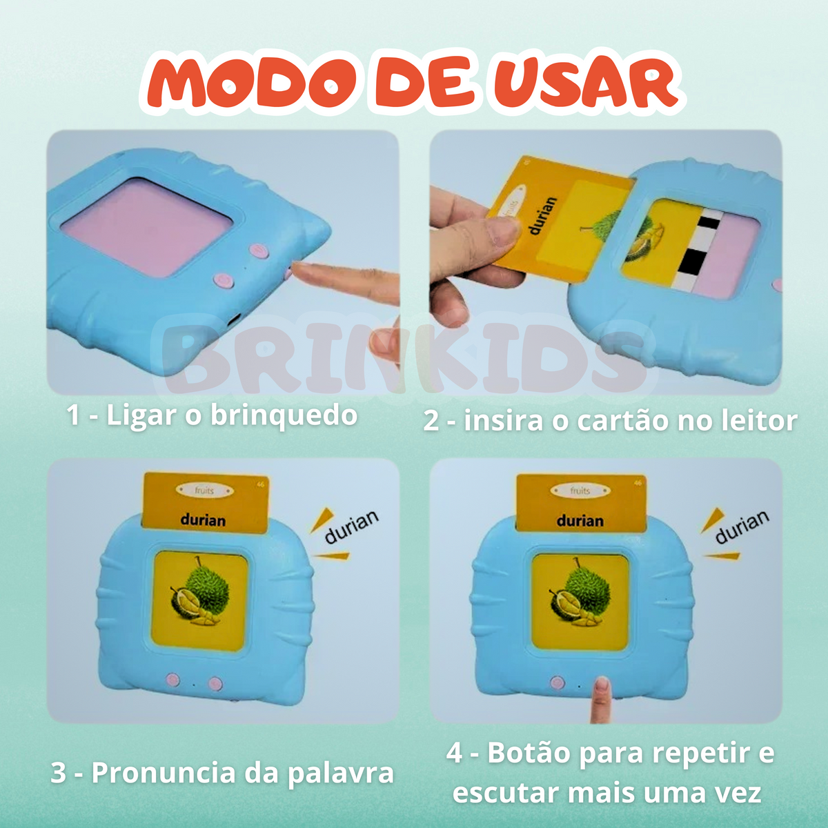 Fale Inglês Brinkids – Brinquedo Educativo para Aprender Inglês