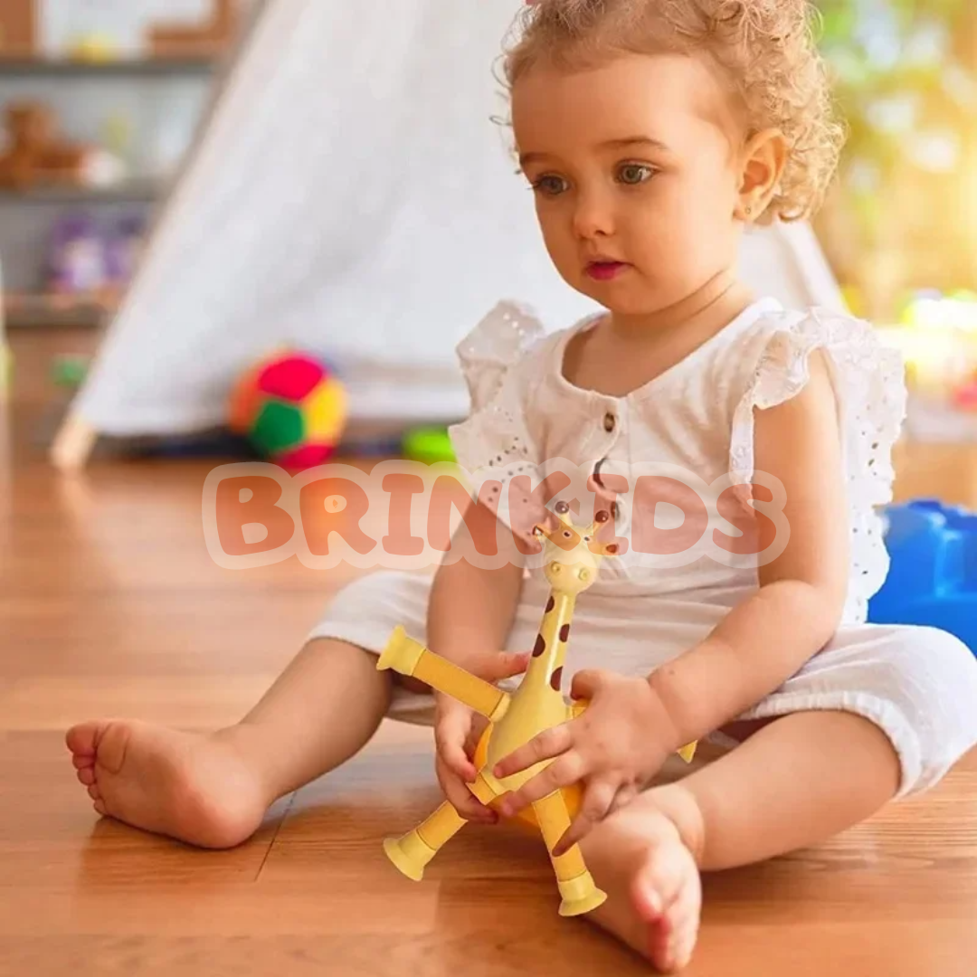 Girafinhas Gira-Estica com LED – Kit de 2 Brinquedos Interativos