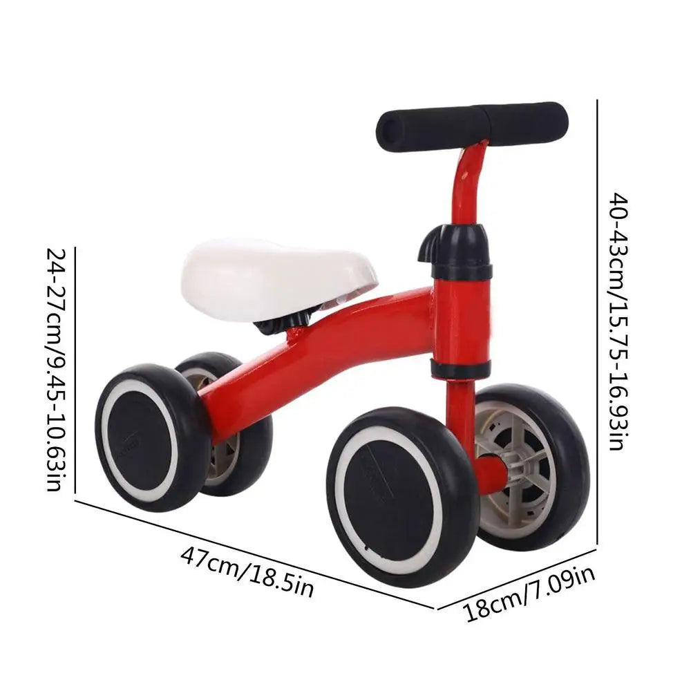 Bicicleta de Equilíbrio Infantil 4 Rodas – Baby Balance Bike 12‑36 meses