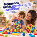 Blocos Magnéticos Educativos Montessori – Conjunto de Construção Infantil