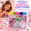 Kit Miçangas Infantil para Fazer Pulseiras – 1.250 Peças com Letrinhas
