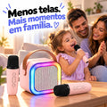 Kit Karaokê Infantil com Caixa de Som Bluetooth e Microfone Sem Fio