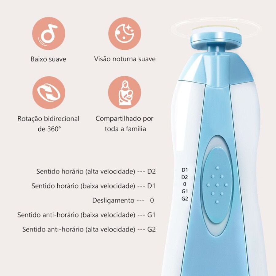 Cortador de Unhas Elétrico para Bebês