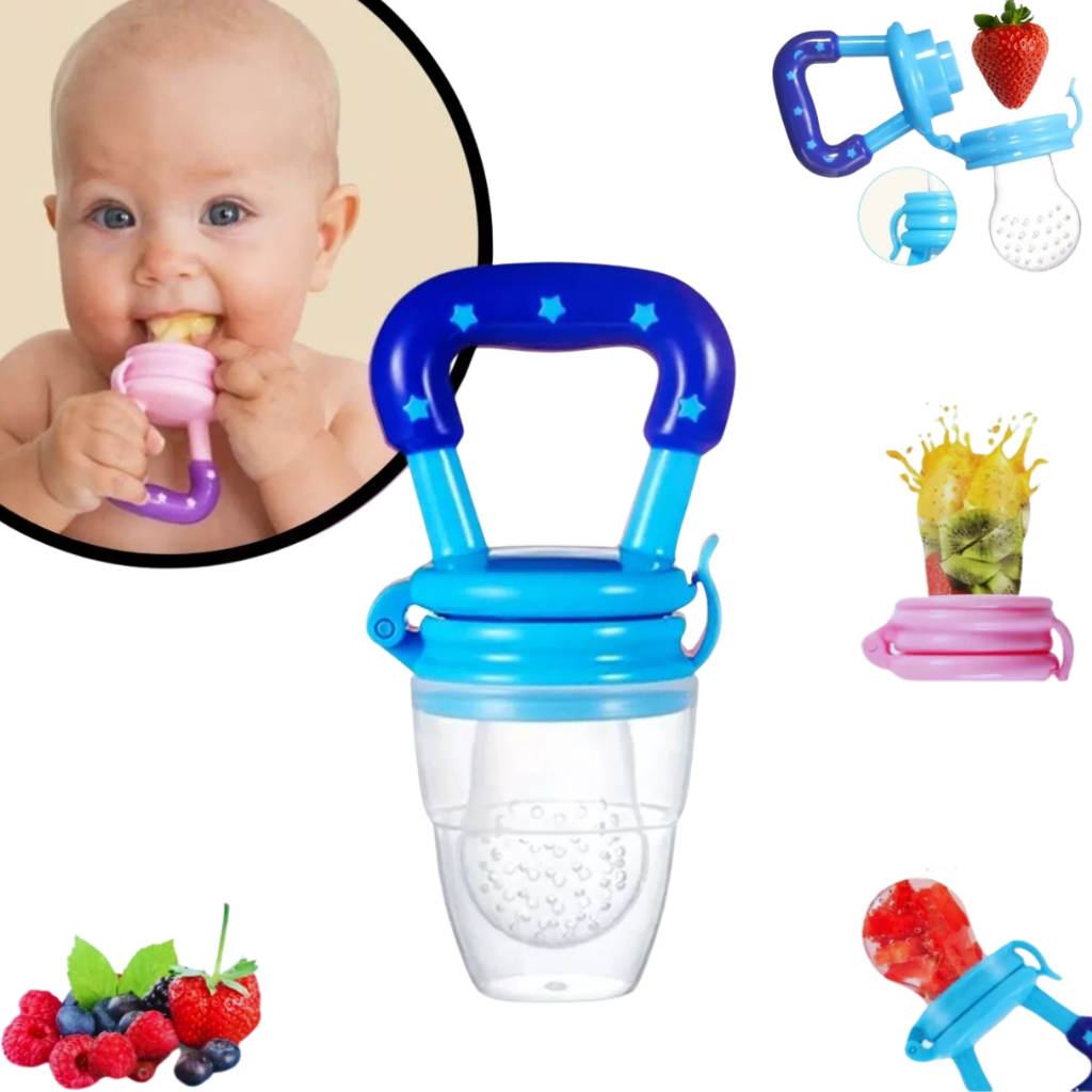 Chupeta Alimentadora Mordedor de Silicone Porta Fruta