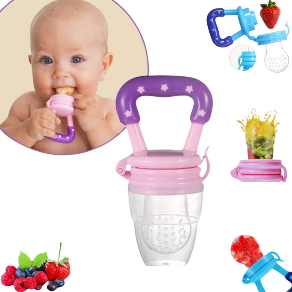 Chupeta Alimentadora Mordedor de Silicone Porta Fruta