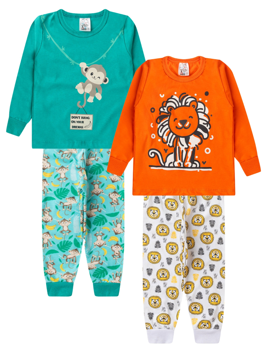 Kit Pijama Infantil Masculino 4 Peças