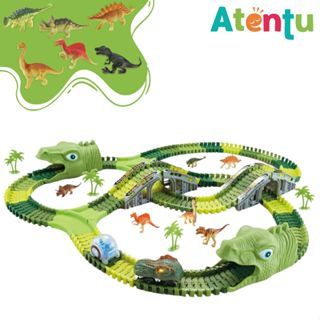 Pista de Carrinho Dinossauro com Looping e Carrinho com Luz