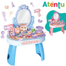 Penteadeira Infantil com Espelho e 30 Acessórios – Rosa ou Azul