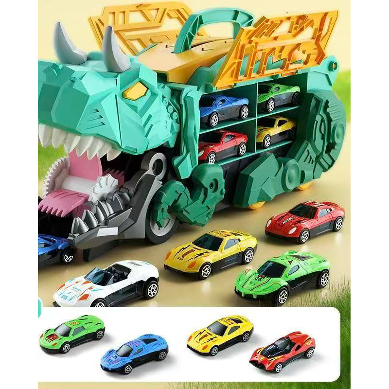 Caminhão Dinossauro Engolidor com 4 Carrinhos de Fricção