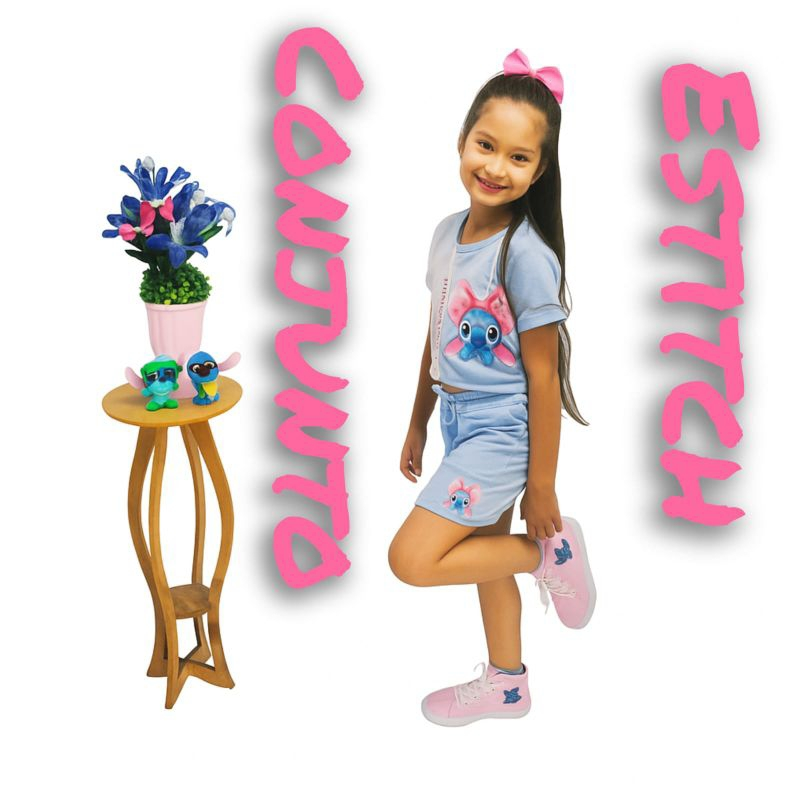Conjunto Infantil Moletinho Stitch