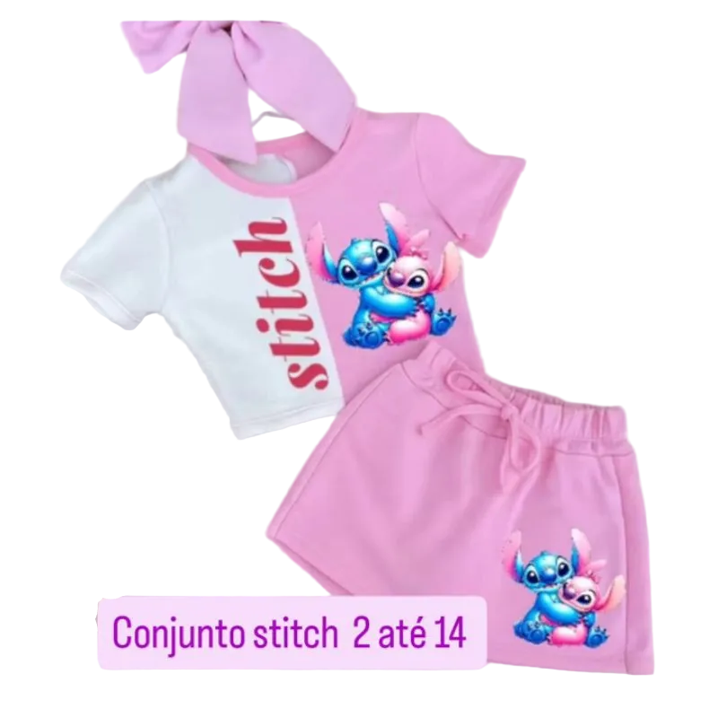 Conjunto Infantil Moletinho Stitch