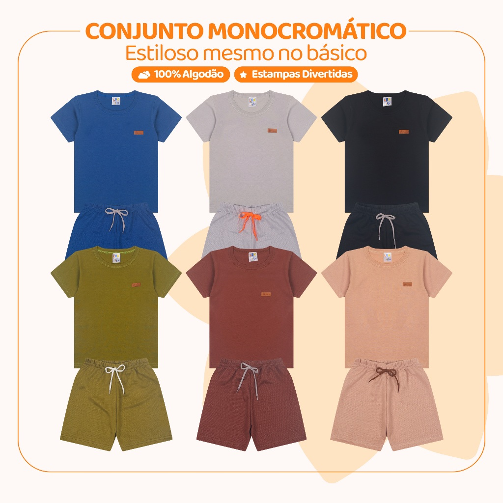 Kit 2, 6 ou 10 Peças de Roupa Infantil