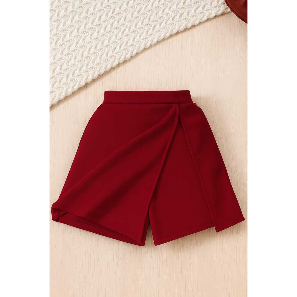 Short Saia em Suede + Blusa Ribana/Canelada