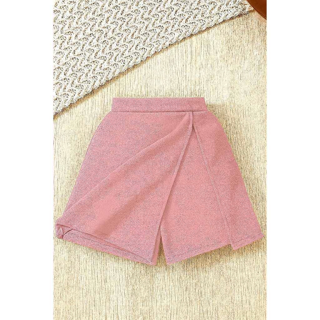 Short Saia em Suede + Blusa Ribana/Canelada