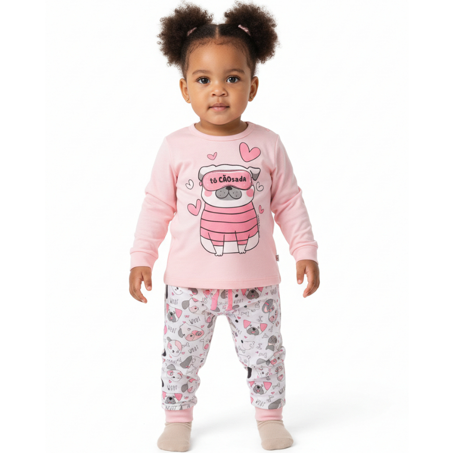 Conjunto Pijama Infantil 100% Algodão