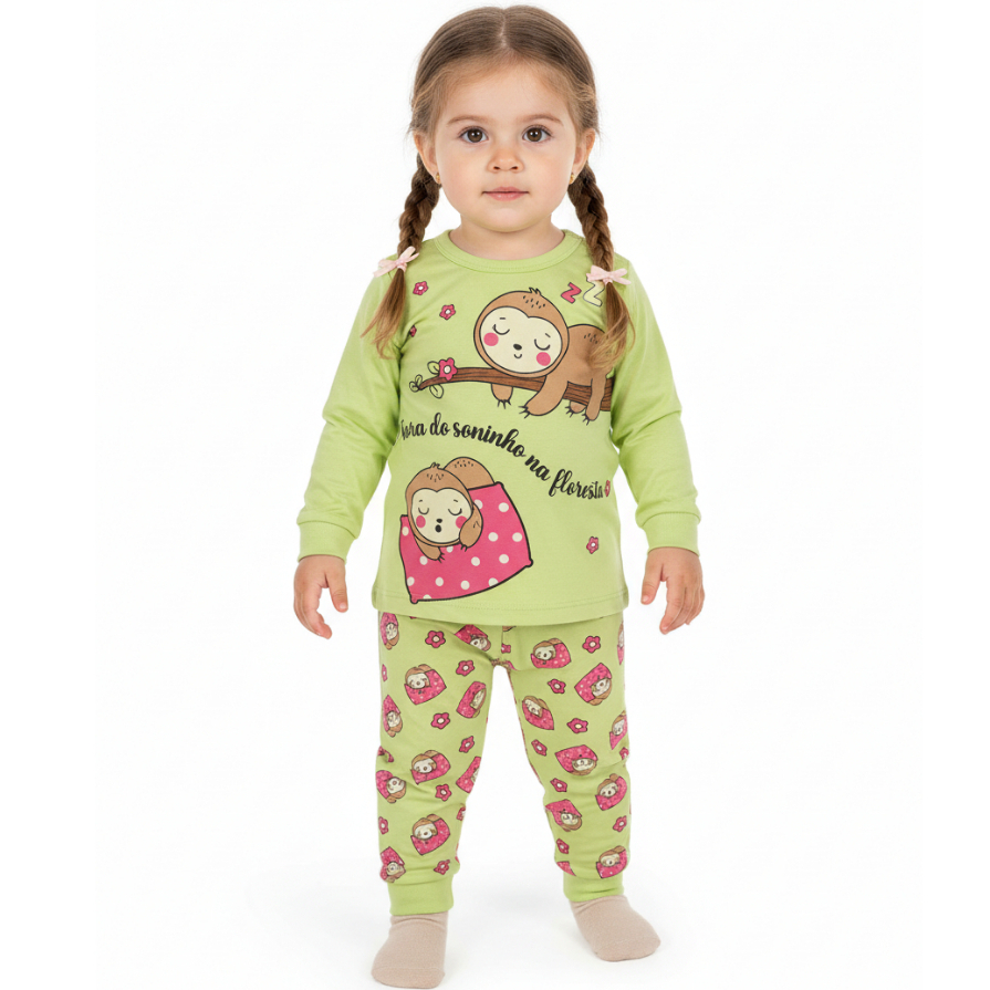 Conjunto Pijama Infantil 100% Algodão