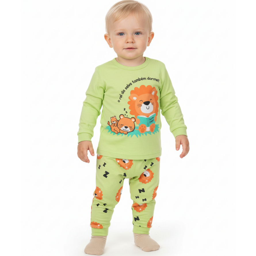 Pijama Bebe Menino Manga Longa