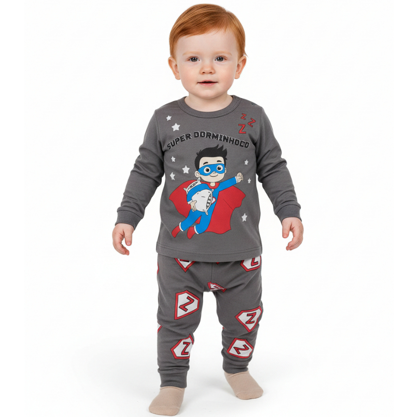 Pijama Bebe Menino Manga Longa