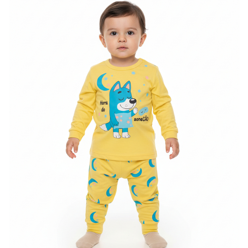 Pijama Bebe Menino Manga Longa