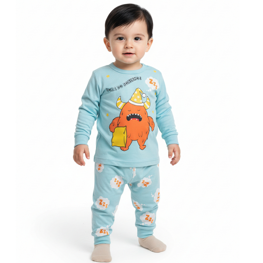 Pijama Bebe Menino Manga Longa