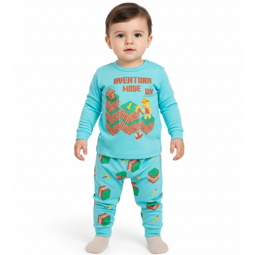 Pijama Bebe Menino Manga Longa