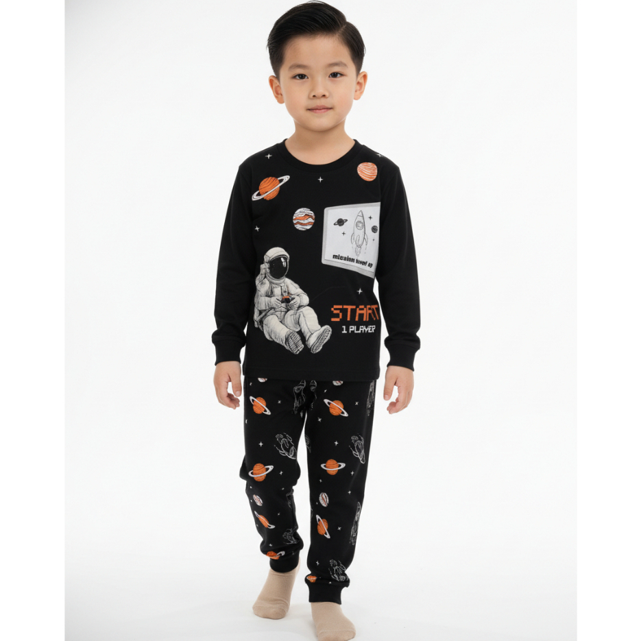 Pijama Infantil Masculino Manga Longa com Calça