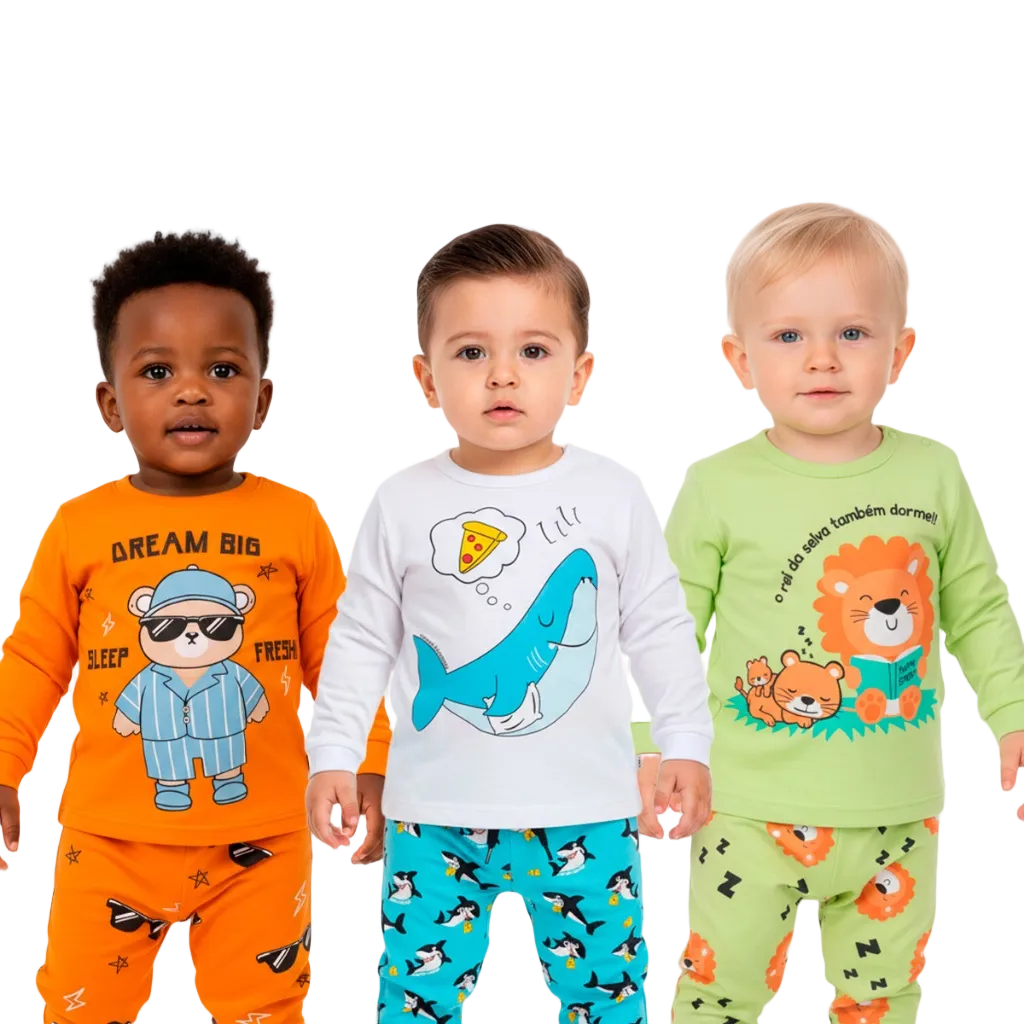 Pijama Bebe Menino Manga Longa