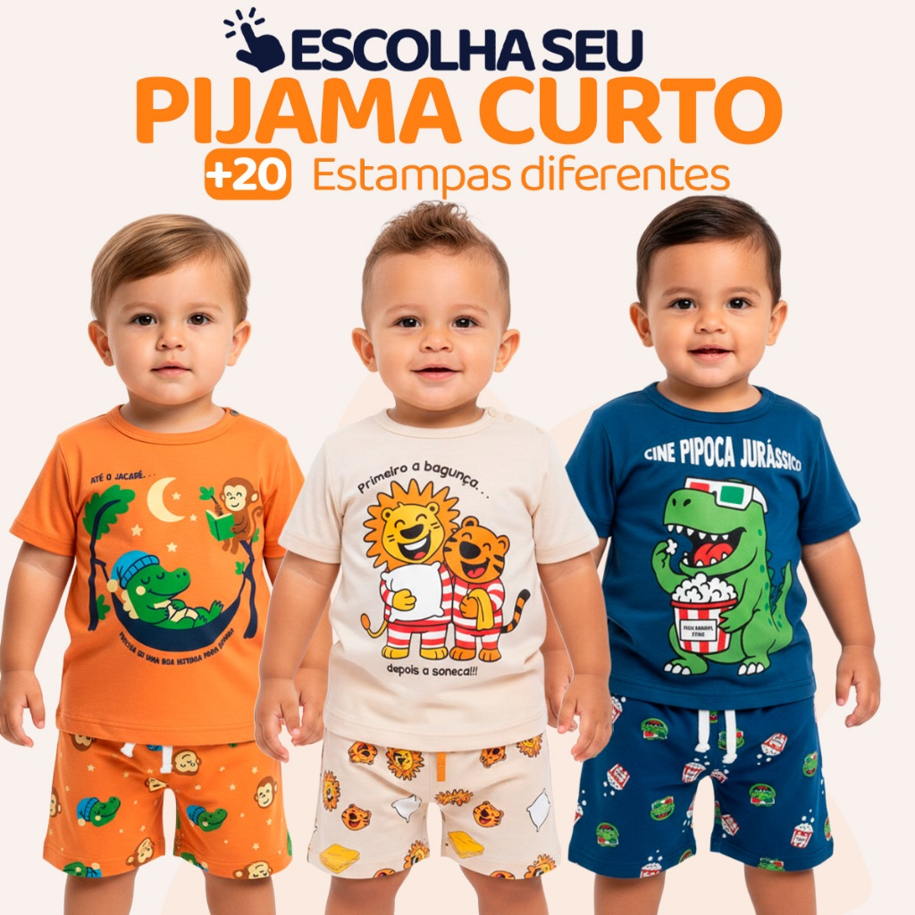 Pijama Infantil Masculino Verão