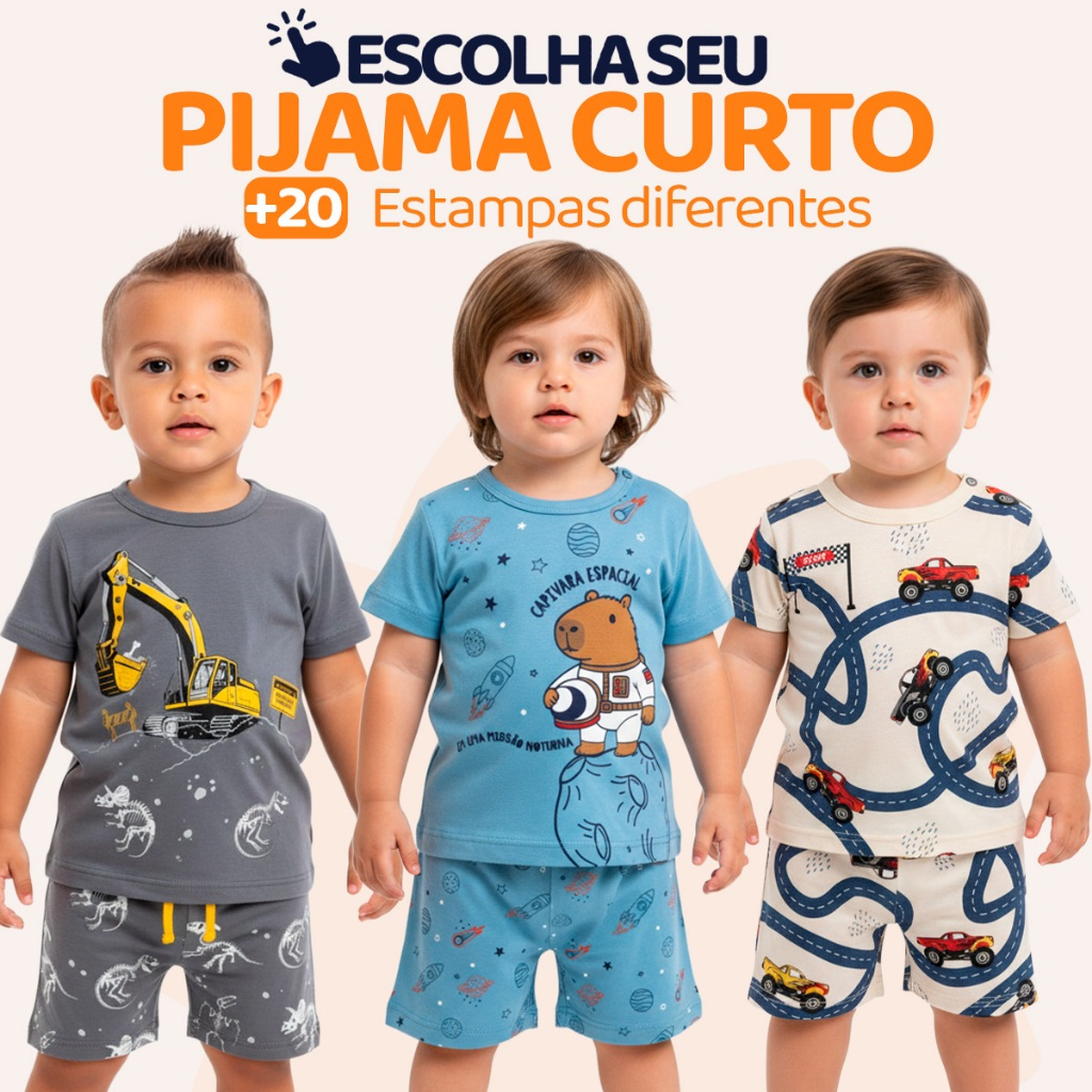 Pijama Infantil Masculino Verão
