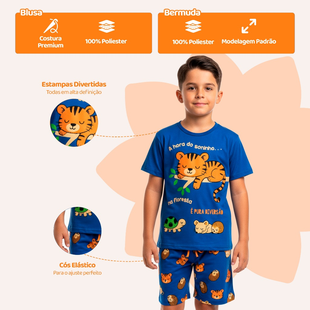 Pijama Infantil Masculino Verão