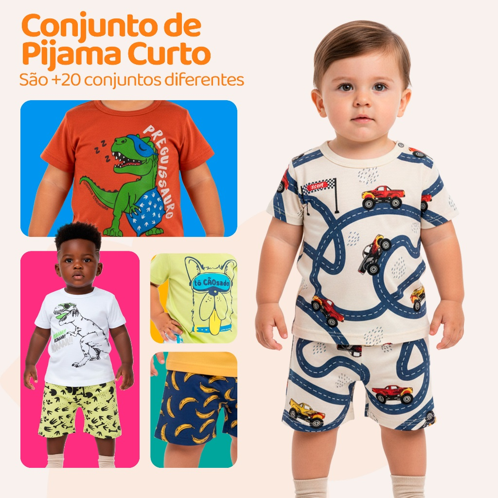 Pijama Infantil Masculino Verão
