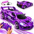 Carrinho de Controle Remoto Rosa Recarregável com Faróis de LED