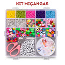 Kit Miçangas Infantil para Fazer Pulseiras – 1.250 Peças com Letrinhas