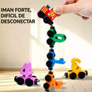 Trem Magnético de Madeira com Números – Brinquedo Montessori