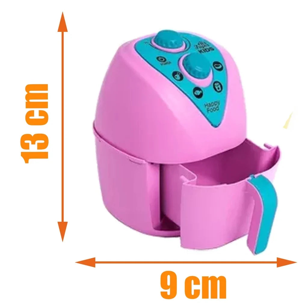 Kit Cozinha Infantil Faz de Conta com Air Fryer e Cafeteira – 8 Peças
