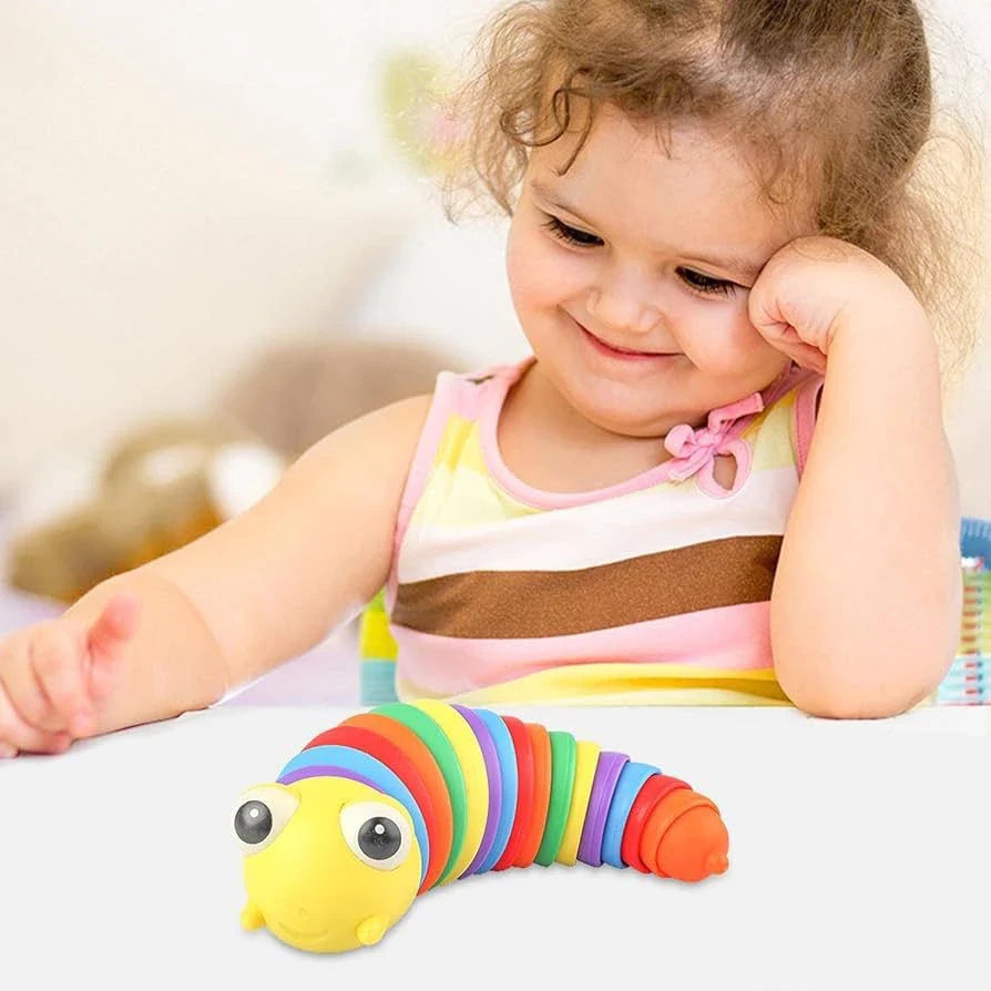 Lagarta Sensorial 3D – Brinquedo Interativo Infantil