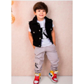 Conjunto Calça, Camiseta e Colete para meninos