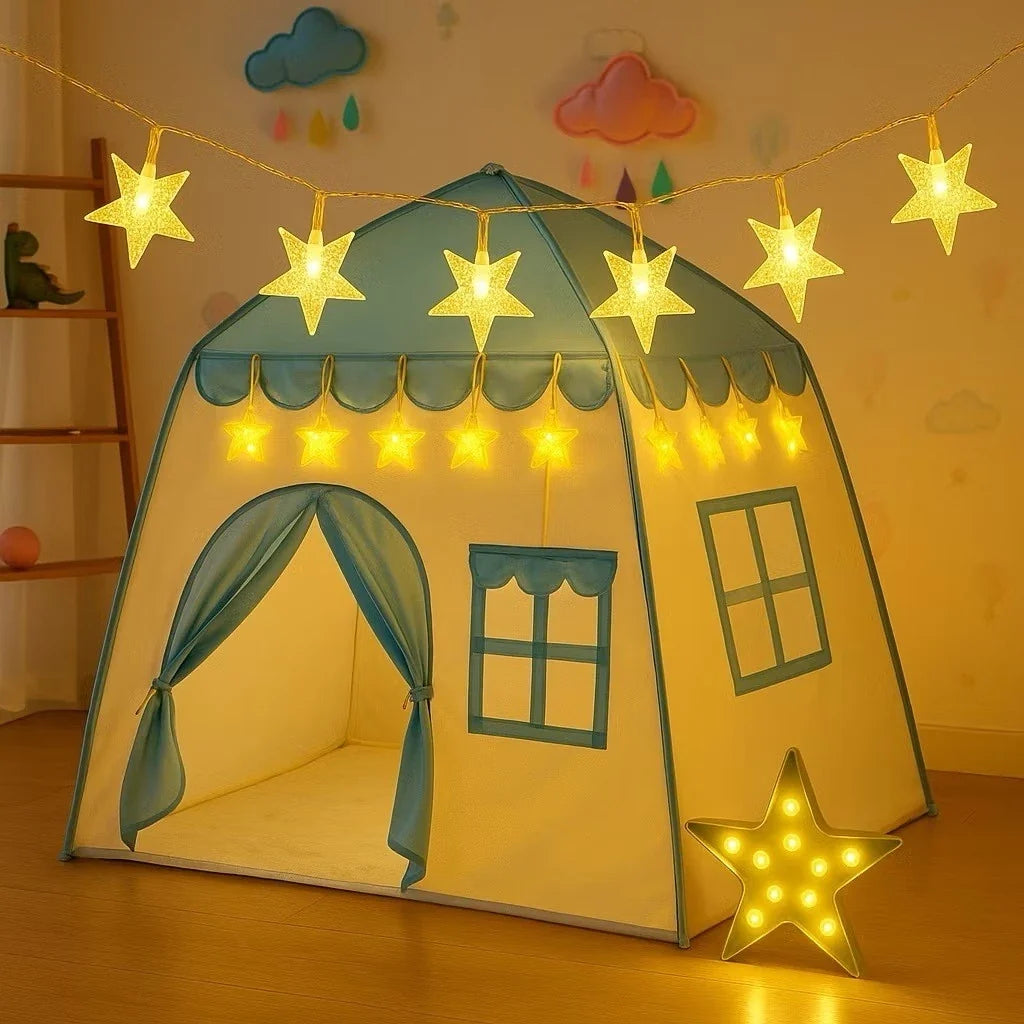 Barraca Infantil Castelo Casinha de Brincar com Janelas – Rosa ou Azul